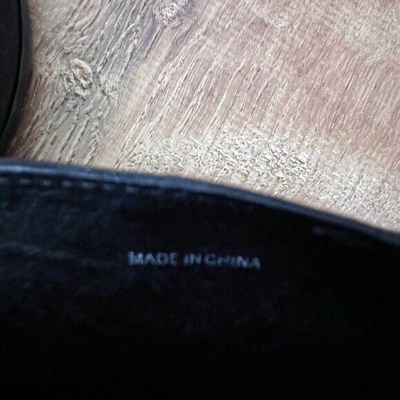 Eileen Fisher Vero Cuoio Suede Leather Ankle Block Heel Booties Women Sz 7 Black - Picture 8 of 12